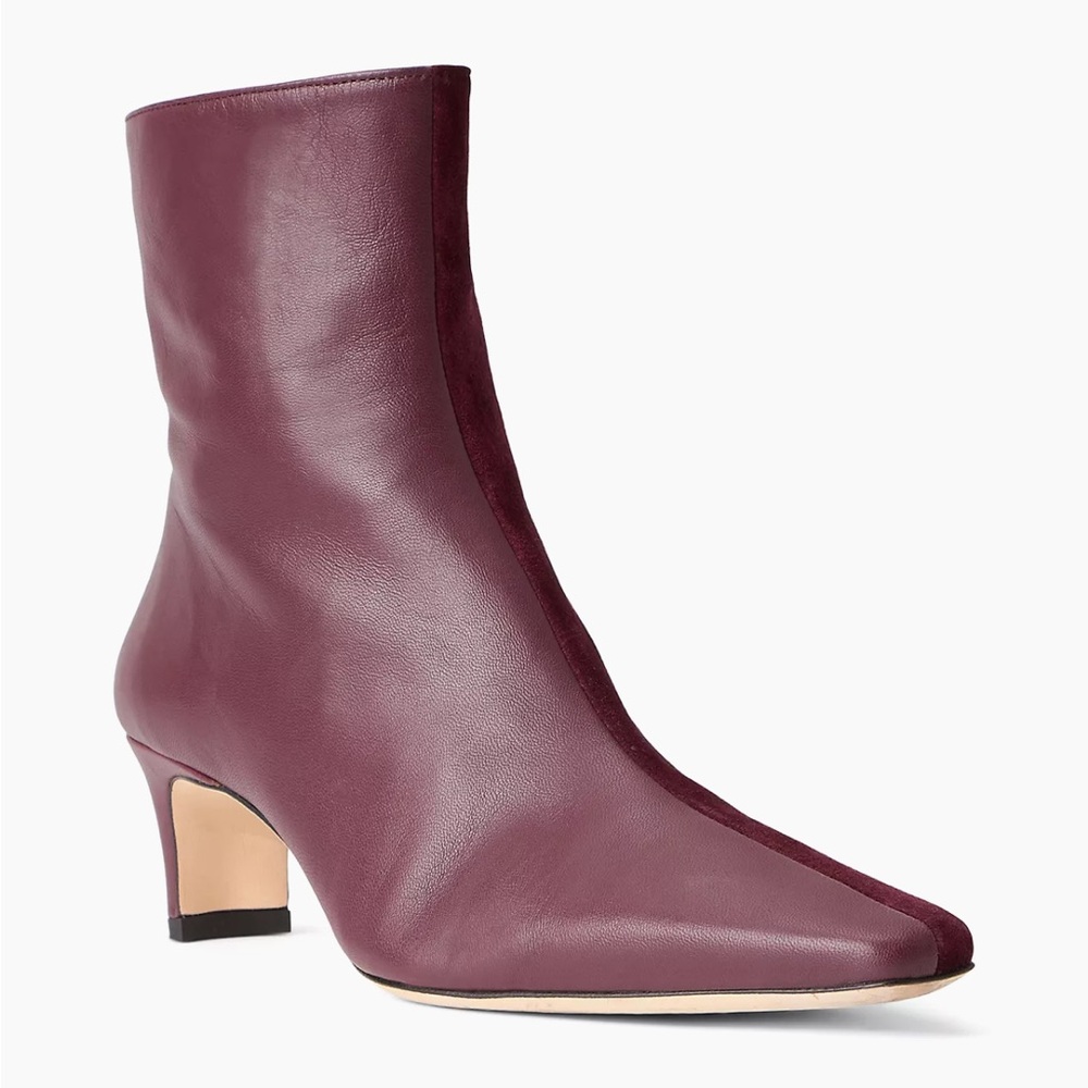 NIB Staud Wally Ankle Boots Plum 6.5